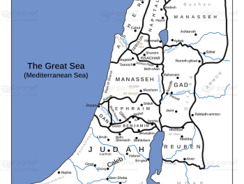 Canaan Twelve Tribe Portions Map image
